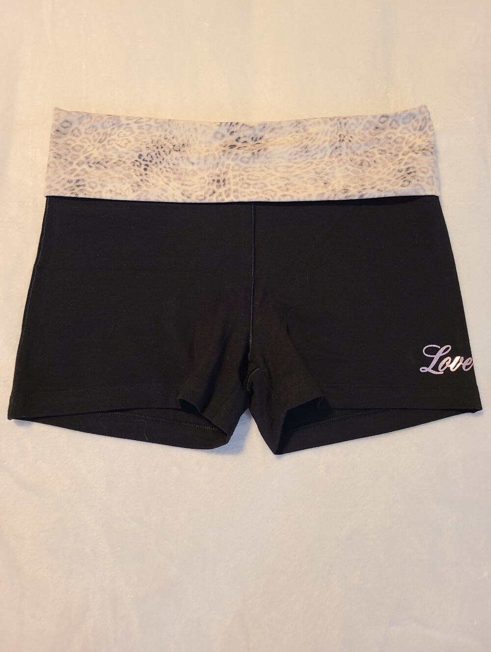PINK Victoria's Secret Soft Cotton Modal 3" Foldover Yoga Shorts Size M